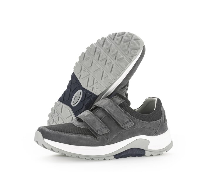 Gabor Rollingsoft Sneaker Low Grau - Materialmix Leder/Textil
