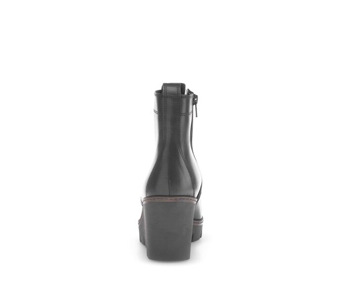 Gabor Plateau Stiefelette Schwarz - Glattleder