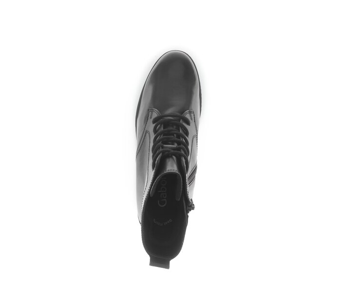 Gabor Plateau Stiefelette Schwarz - Glattleder