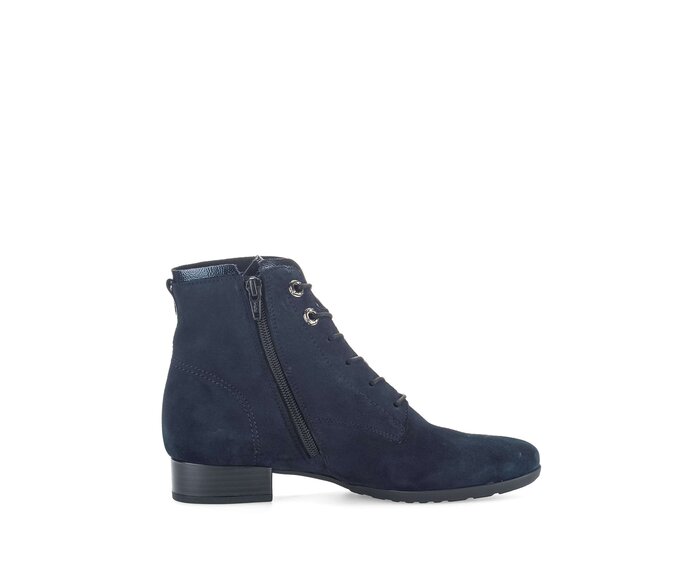 Gabor Schnürstiefelette Blau - Rauleder
