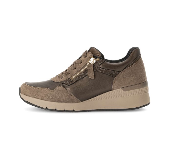 Gabor Sneaker Low Braun - Materialmix Leder