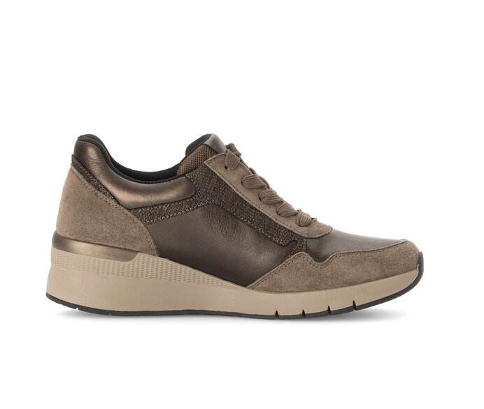 Gabor Sneaker Low Braun - Materialmix Leder