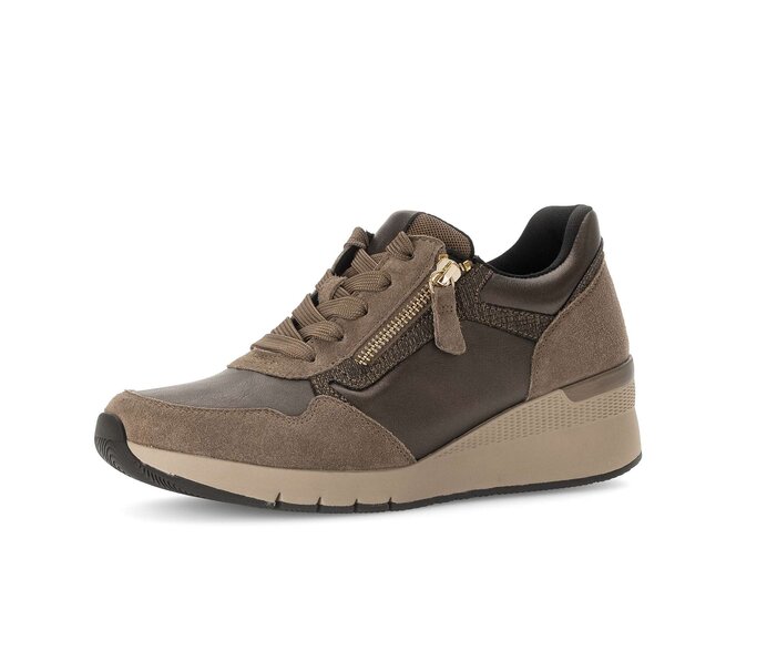 Gabor Sneaker Low Braun - Materialmix Leder