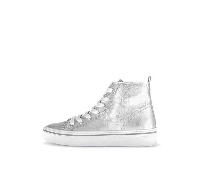 Gabor Sneaker High Silber - Glattleder
