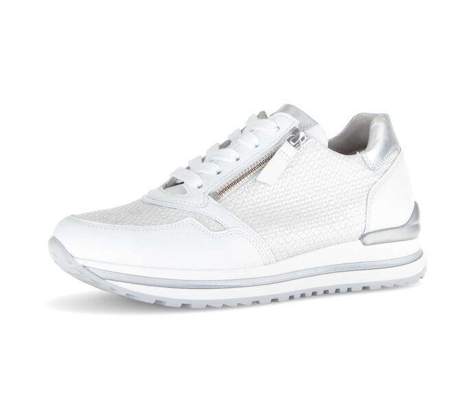 Gabor Sneaker Low Weiß - Materialmix Leder
