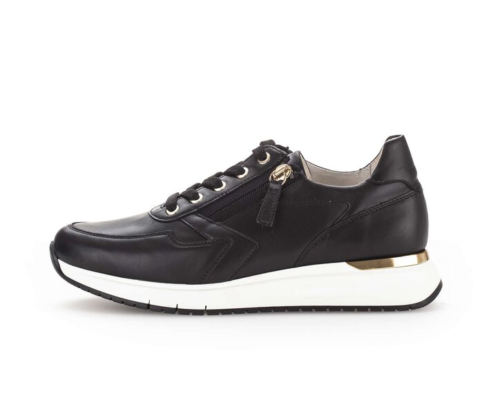 Gabor Sneaker Low Schwarz - Glattleder