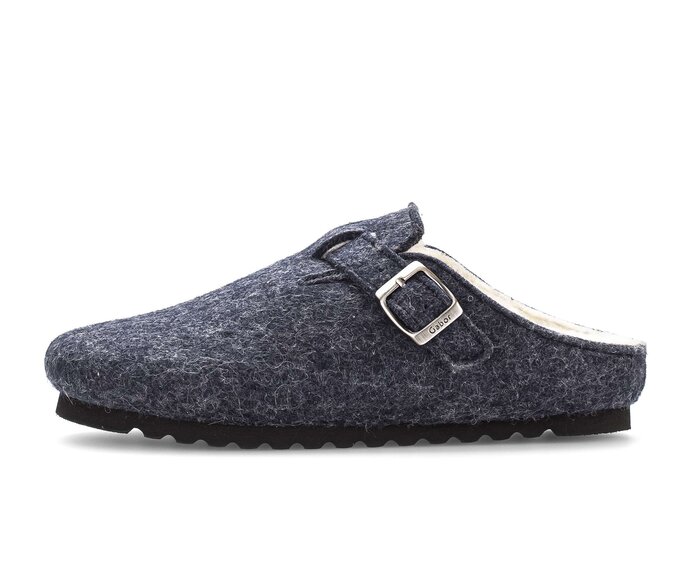Gabor Plüschhausschuh Blau - Textil