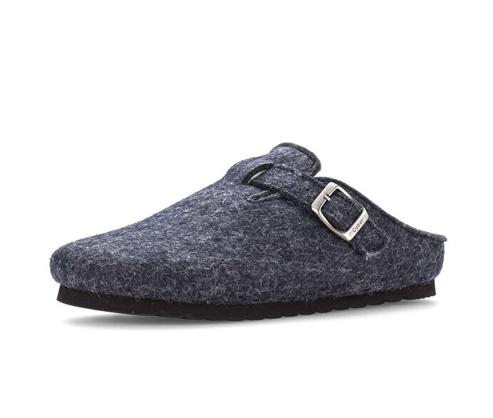 Gabor Plüschhausschuh Blau - Textil