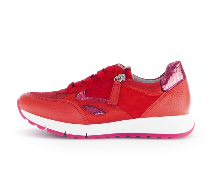 Gabor Sneaker Low Rot - Materialmix Leder/Lederimitat