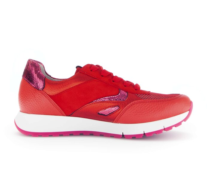 Gabor Sneaker Low Rot - Materialmix Leder/Lederimitat