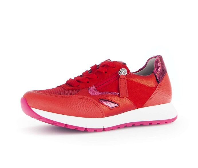Gabor Sneaker Low Rot - Materialmix Leder/Lederimitat