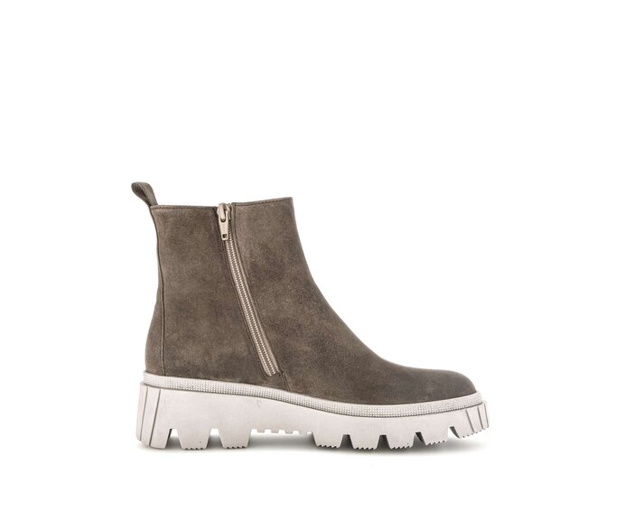 Gabor Plateau Stiefelette Grau - Rauleder