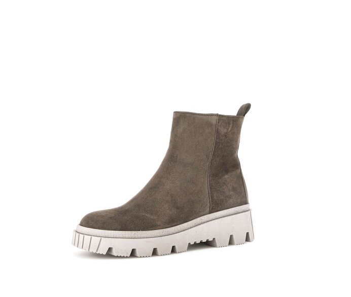 Gabor Plateau Stiefelette Grau - Rauleder