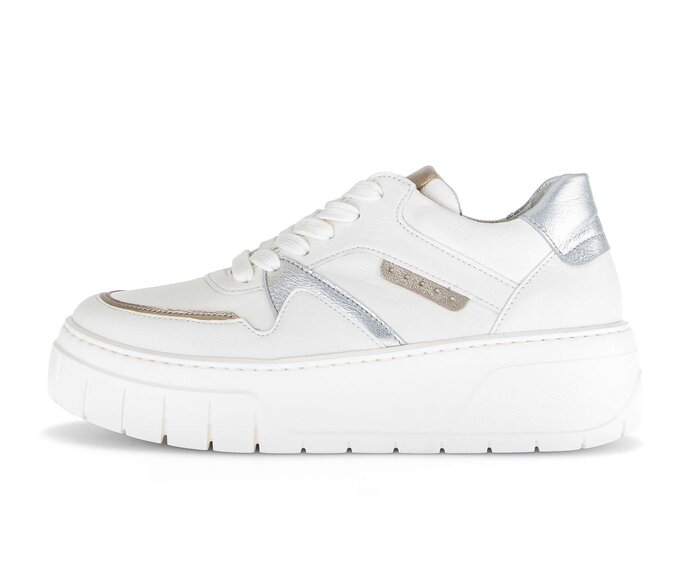 Gabor Sneaker Low Creme - Materialmix Leder