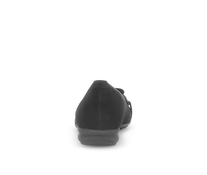 Gabor Sportliche Ballerina Schwarz - Materialmix Leder