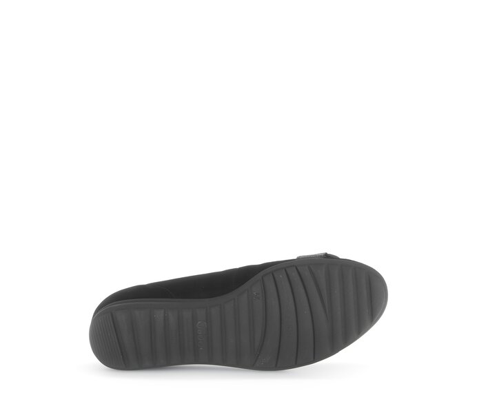 Gabor Sportliche Ballerina Schwarz - Materialmix Leder