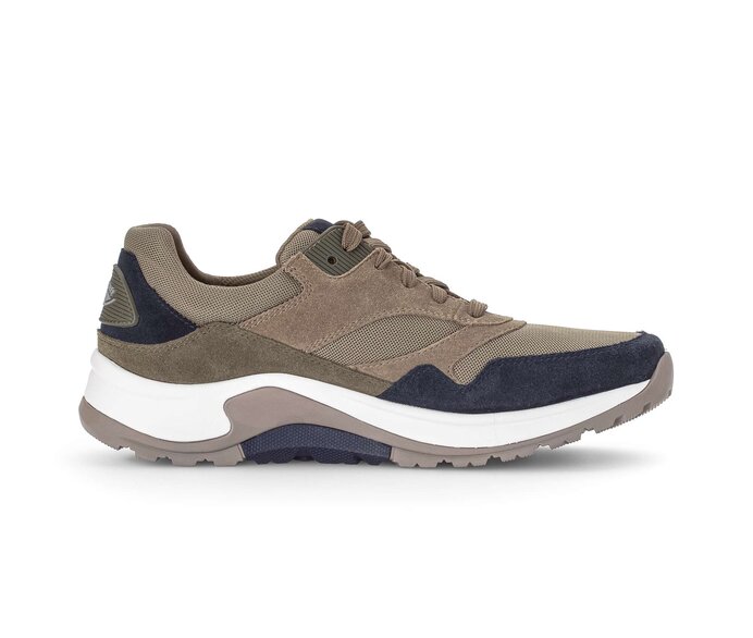Gabor Rollingsoft Sneaker Low Blau - Materialmix Leder/Textil