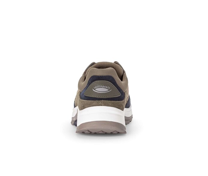 Gabor Rollingsoft Sneaker Low Blau - Materialmix Leder/Textil