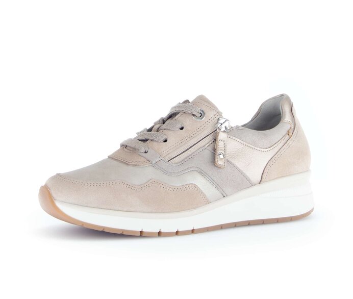 Gabor Sneaker Low Beige - Materialmix Leder/Lederimitat