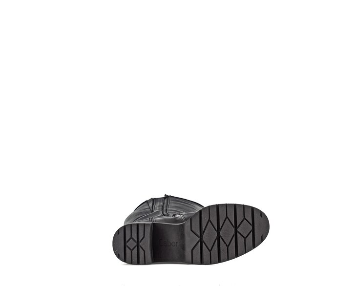 Gabor Sportlicher Stiefel Schwarz - Glattleder
