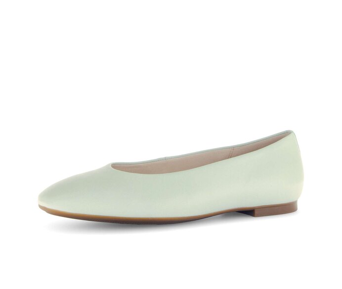 Gabor Eleganter Ballerina Grün - Glattleder