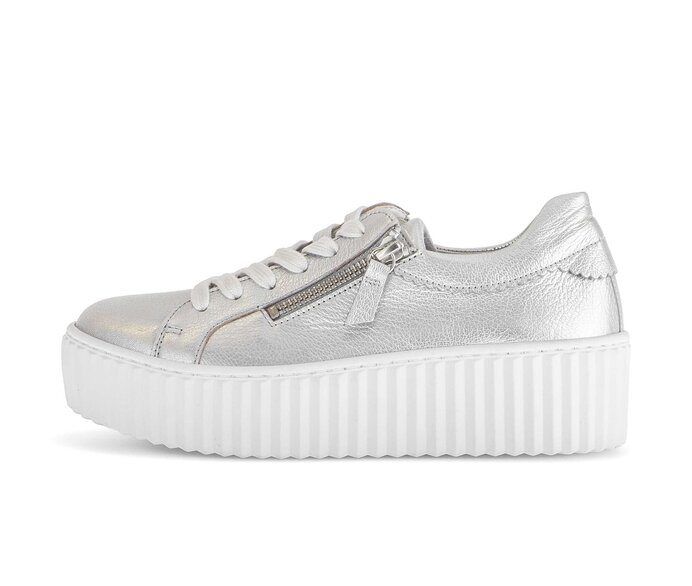 Gabor Sneaker Low Silber - Effektleder
