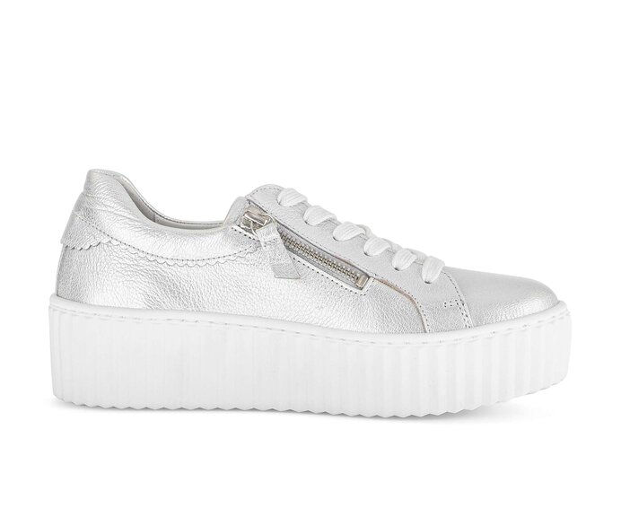 Gabor Sneaker Low Silber - Effektleder