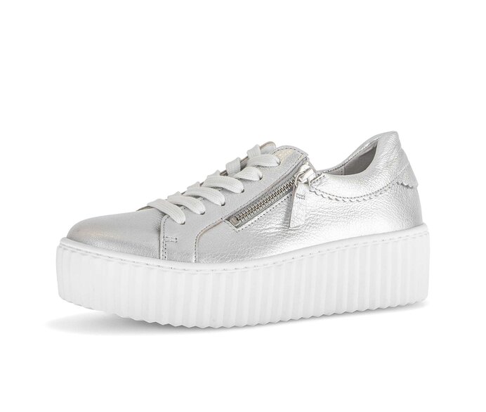 Gabor Sneaker Low Silber - Effektleder