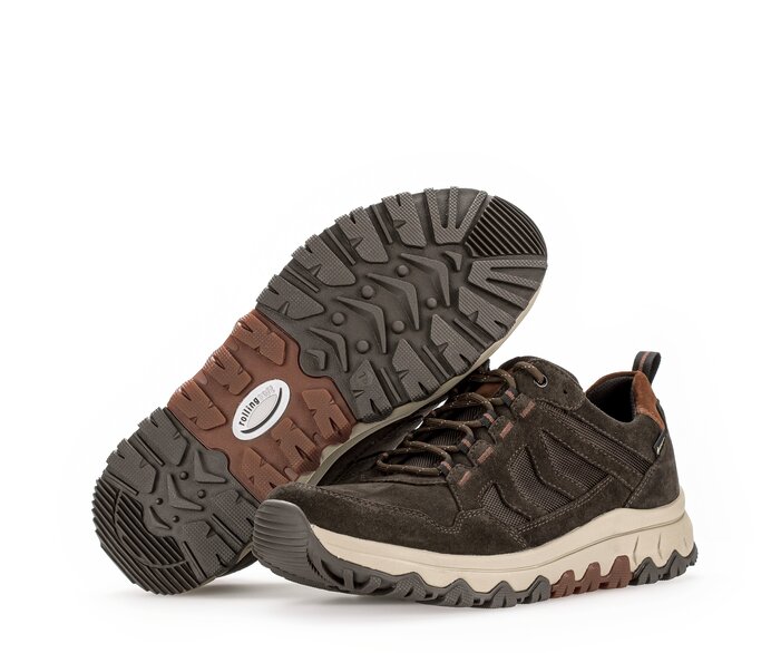 Gabor Rollingsoft Sneaker Low Braun - Materialmix Leder/Textil