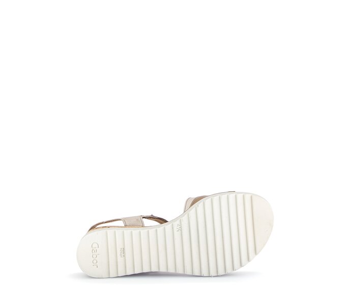 Gabor Keilsandalette Beige - Materialmix Leder