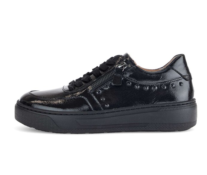 Gabor Sneaker Low Schwarz - Lackleder