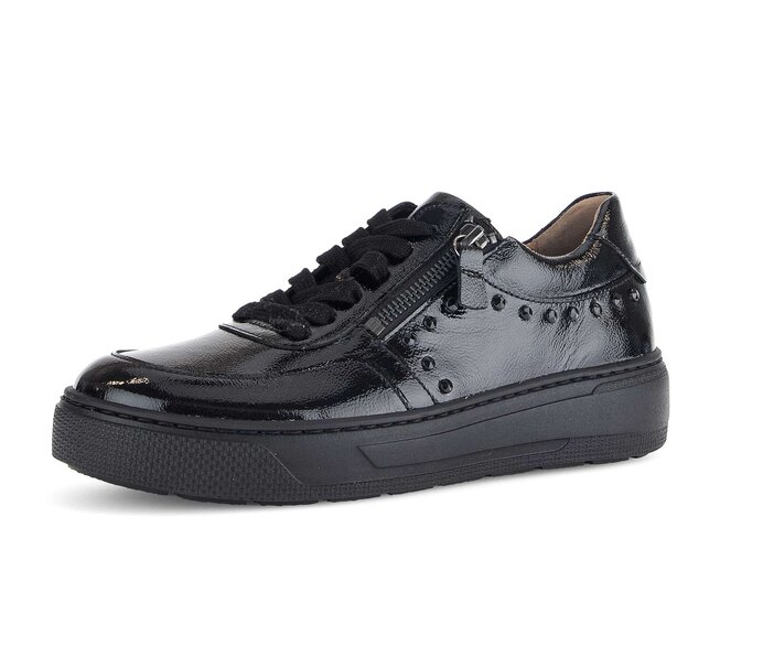 Gabor Sneaker Low Schwarz - Lackleder
