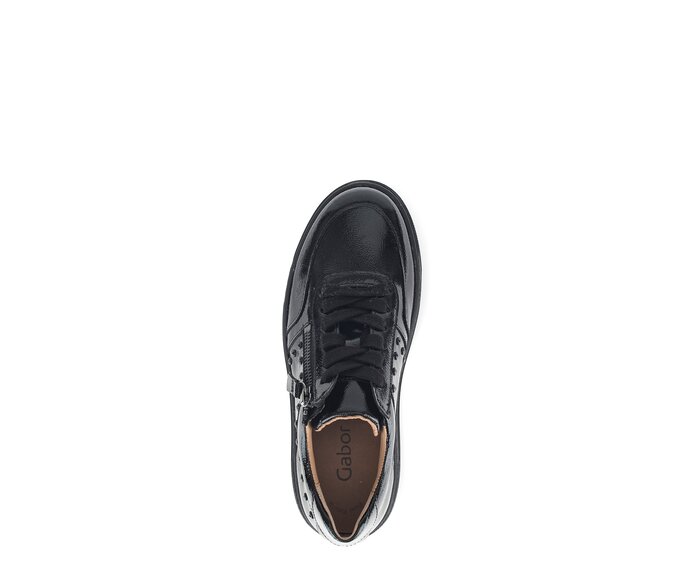 Gabor Sneaker Low Schwarz - Lackleder