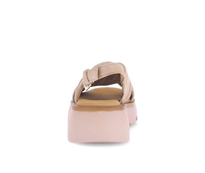 Gabor Riemchensandale Beige - Rauleder
