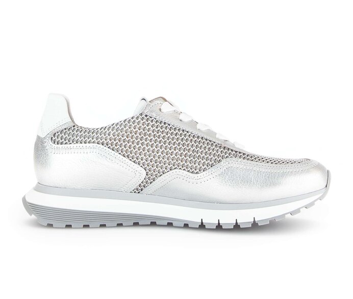 Gabor Sneaker Low Silber - Materialmix Leder/Lederimitat