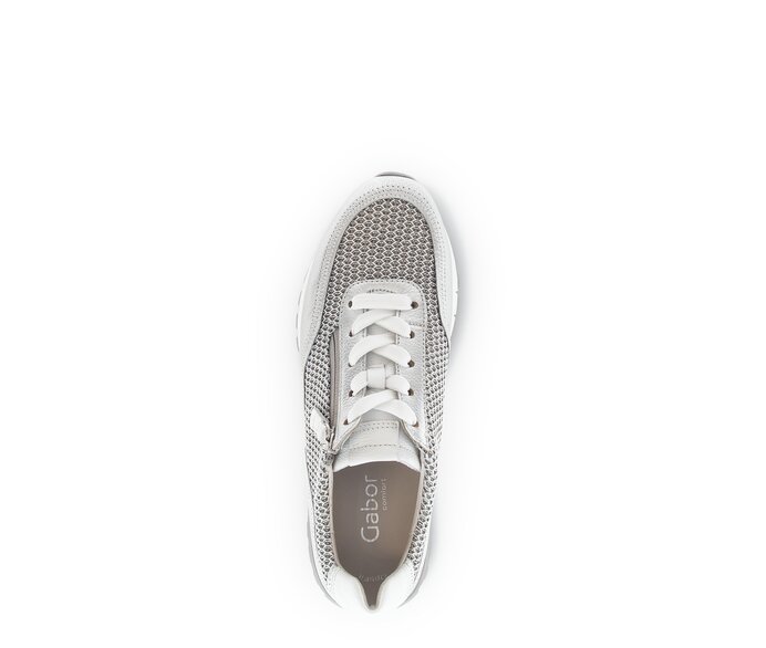 Gabor Sneaker Low Silber - Materialmix Leder/Lederimitat