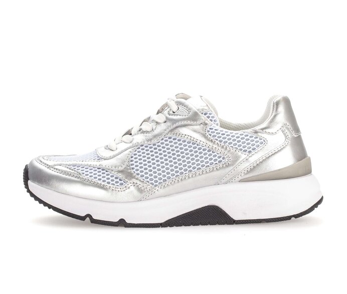 Gabor Sneaker Low Silber - Materialmix Leder/Lederimitat