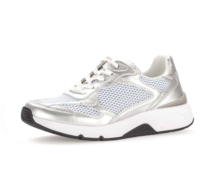 Gabor Sneaker Low Silber - Materialmix Leder/Lederimitat