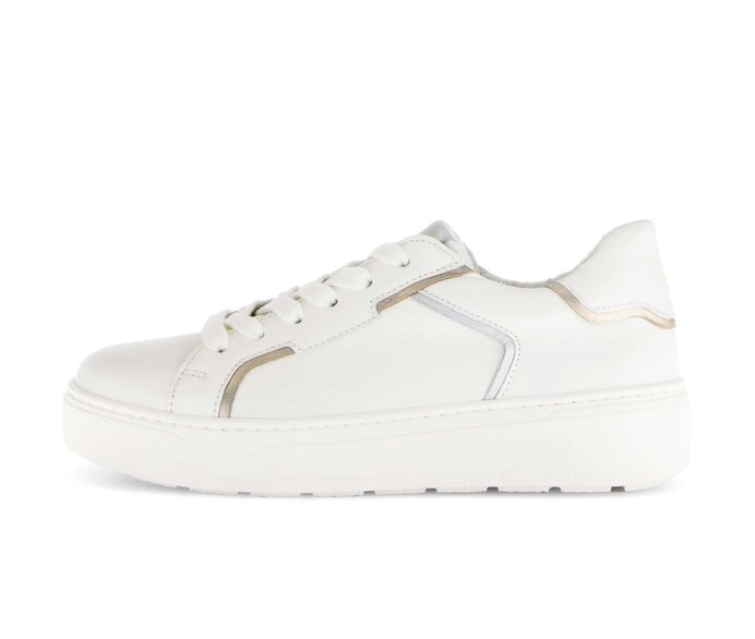 Gabor Sneaker Low Creme - Materialmix Leder