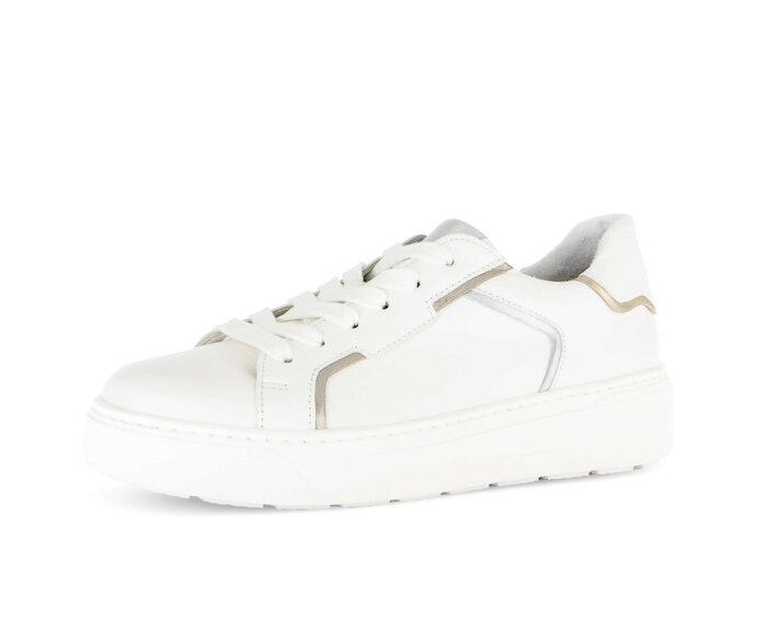 Gabor Sneaker Low Creme - Materialmix Leder