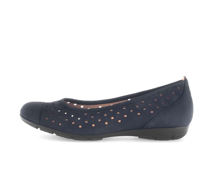 Gabor Sportliche Ballerina Blau - Rauleder