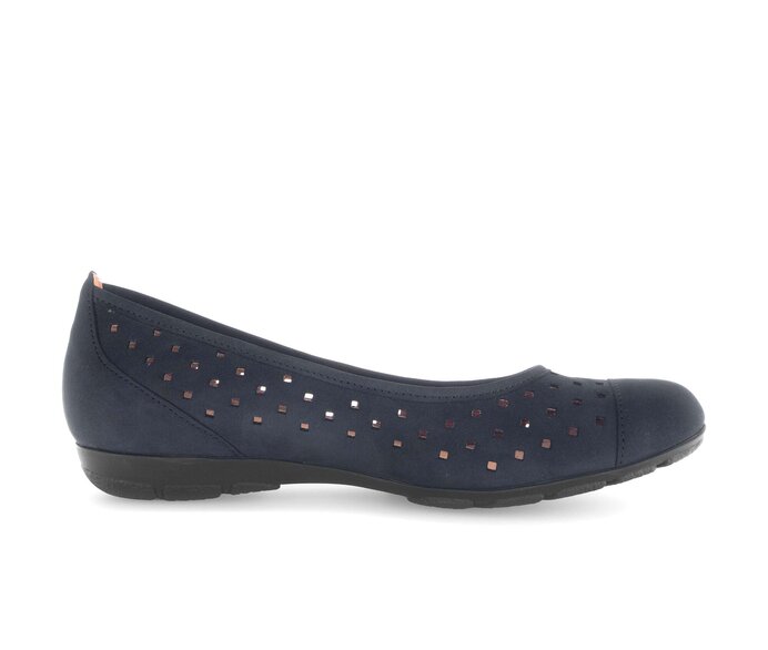 Gabor Sportliche Ballerina Blau - Rauleder