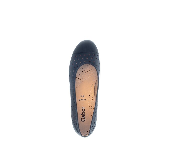 Gabor Sportliche Ballerina Blau - Rauleder