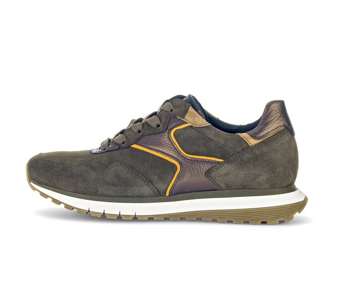 Gabor Sneaker Low Grün - Materialmix Leder