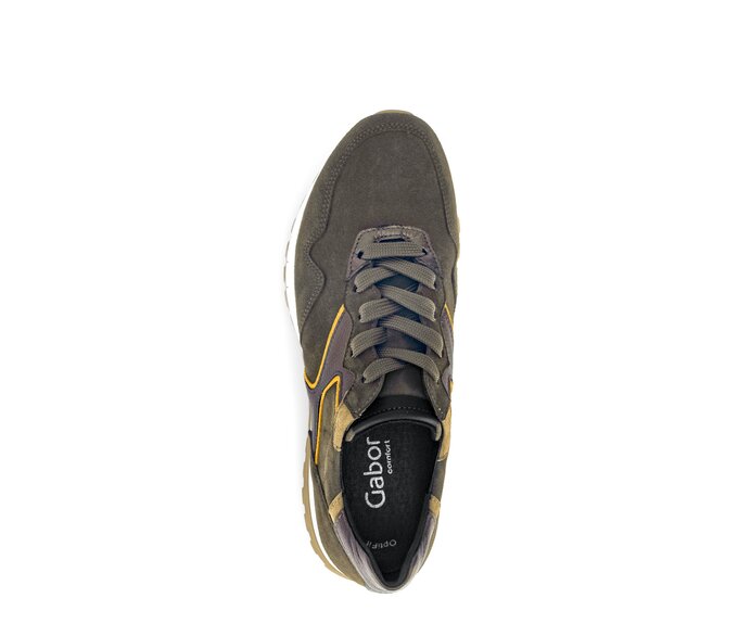 Gabor Sneaker Low Grün - Materialmix Leder