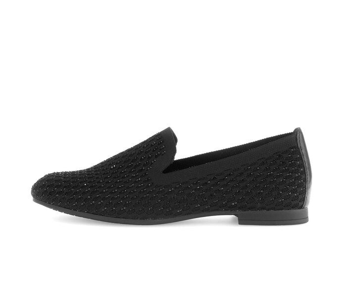 Gabor Slipper Schwarz - Materialmix Leder/Lederimitat