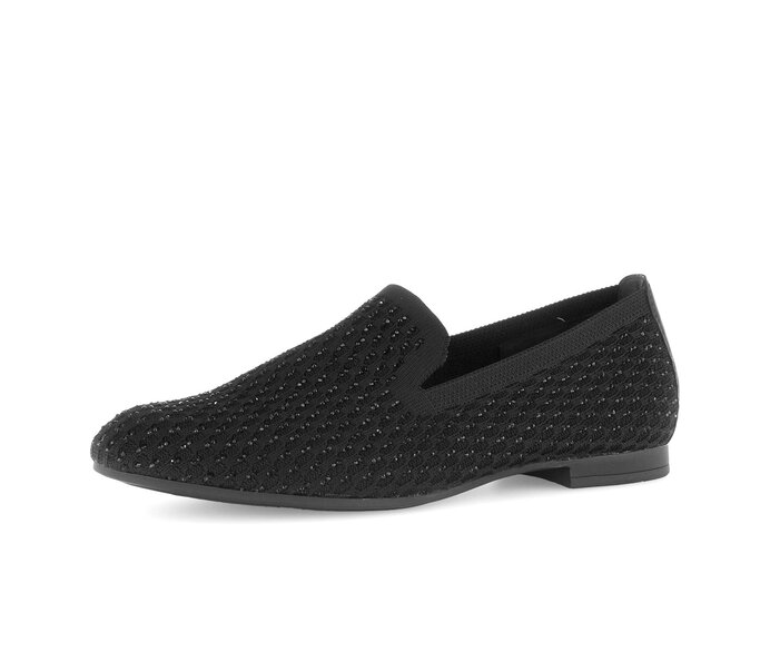 Gabor Slipper Schwarz - Materialmix Leder/Lederimitat
