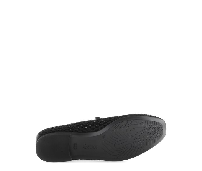 Gabor Slipper Schwarz - Materialmix Leder/Lederimitat