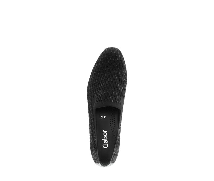 Gabor Slipper Schwarz - Materialmix Leder/Lederimitat