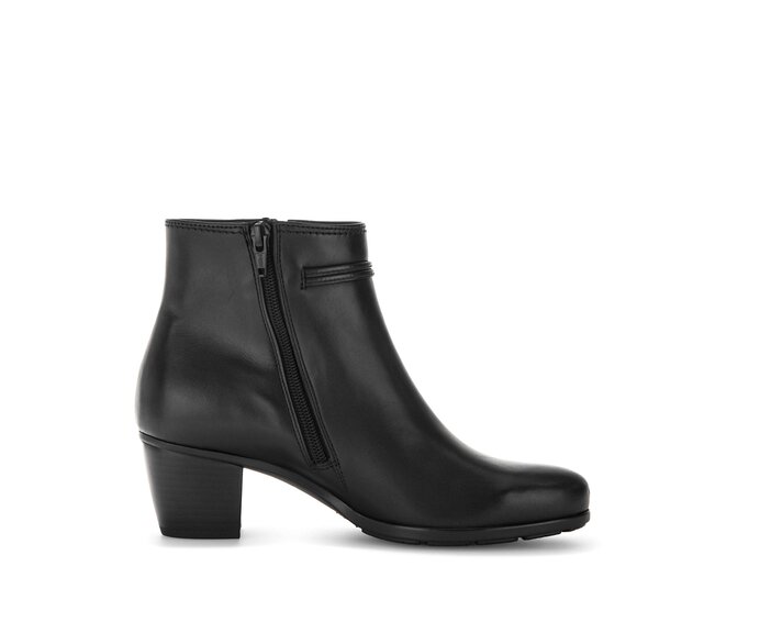 Gabor Elegante Stiefelette Schwarz - Glattleder